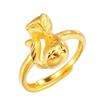Moda Raposa ouro imitação ouro Vietnamita areia ouro anel simples latão banhado a ouro real raposa fada anel feminino entrar na loja presente atacado