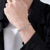 Pulsera de Pareja Espinas y Rosas Plata de Ley S925 Par de Pulseras Recuerdos Regalos de Cumpleaños Día de San Valentín para Novia