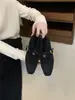 Zapatos Mary Jane Camelia Estilo Chanel 2025 Otoño e Invierno Estilo Nuevo Zapatos Gruesos Peludos con Forro Polar y Hebilla en T Zapatos de una Sola Pieza