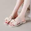Pantuflas de Verano para Mujer Nuevas Flor de Perla Planas Combinan con Todo para Exterior Celebridad de Internet Moda Sandalias y Pantuflas Se Pueden Usar de Dos Maneras