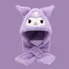 Bufanda Infantil Todo en Uno Sombrero Otoño e Invierno Estilo Nuevo Kuromi Melody Perro Canela Invierno Cálido y Lindo Sombrero de Dibujos Animados