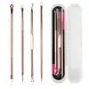 Traje de aguja para espinillas de acero inoxidable removedor de puntos negros espinillas aguja para espinillas herramienta de belleza pinza para células removedor de espinillas pinzas de aguja de belleza