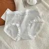 Calcinhas Coloridas de Algodão com Areia para Mulheres, 10A Antibacterianas, Comprimento Total, Cintura Média, Justas no Quadril, Shorts que Não Apertam, Shorts de Seda para Meninas Doces