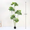 Planta Verde Artificial Grande Nórdica Árvore da Fortuna Decoração de Chão para Entrada de Casa Interior Paisagismo Planta Falsa em Vaso Personalização