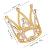 Decoração de Bolo de Aniversário Coroa Pequena de Liga de Diamante Infantil Transfronteiriça Mini Flor Boneca Acessórios Roupa de Passarela para Menina