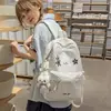 Mochila Fofa de Bolinhas para Estudantes, Mochila Casual de Grande Capacidade, Bolsa de Viagem Estilo Menina, Mochila Leve