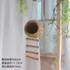 Casa de Pájaro Tejida Creativa para Mascotas Colgante Nido de Pájaro de Hierba Tejida Hecho a Mano Arreglo de Entorno para Jardín de Infancia Adorno Colgante Aéreo Balcón Pastoral