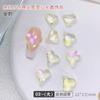 Rhinestones de Cristal en Forma de Corazón Inclinado para Uñas, Varios Tamaños, Sensación Popular de Internet, Rhinestones para Uñas en Forma de Corazón Súper Brillantes al por Mayor