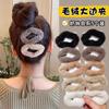 Horquilla de felpa bonita para otoño e invierno para mujer, novedad de 2023, con clip para el flequillo en la parte posterior de la cabeza, pinza para el pelo con clip lateral para la frente
