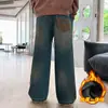 Z1030 terciopelo de una sola pieza - niños de principios de Yang 2023 Invierno Nueva Moda jeans cálidos para niños