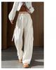 Pantalones de paracaídas de cintura tridimensional color albaricoque para mujer, primavera y verano, de cintura alta, casuales, de secado rápido, pantalones de paracaídas, pantalones deportivos de montaña para exteriores