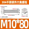 Ventas Directas de Fábrica M3-M12 GB 304 acero inoxidable Tornillo hexagonal exterior cabeza hexagonal tornillo hexagonal