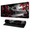 Alfombrilla de ratón con paisaje de anime, Alfombrilla para escritorio de teclado de computadora, Regalo de oficina, Engrosada con bordes cosidos, Antideslizante, Disponible para dropshipping