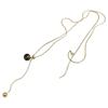 Collar de lujo ligero con temperamento de cadena larga dorada de hueso de serpiente de otoño e invierno con piedra ojo de tigre de alta calidad, accesorios para mujer