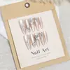Talla Completa S Gato Dorado Ojo de Gato Manicura Uñas Portables Esmalte de Uñas Largo Pegatinas de Uñas de Gama Alta Manicura Blanca Fría Luz de Luna Esmalte de Uñas