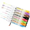 Marcador Branco para Lousa Apagável Ponta Fina 0.5mm, Colorido à Base de Água com Pincel, Absorvente para Escritório e Ensino, Fábrica de Marcadores Apagáveis a Seco