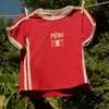 Amazon Verano Nuevo Ajuste Delgado Bandera Nacional Bordada Manga Corta Camiseta de Jersey para Mujer Copa del Mundo Venta al por Mayor