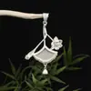Estilo Étnico Guizhou Colgante de Plata Miao DIY Accesorios Étnicos Miao Base Vacía Placa Base Joyería Artesanal de Minorías Étnicas Set de Estilo Largo