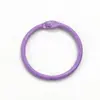 Anillo de tarjeta de metal estilo ins de 25 mm al por mayor, anillo de libro de hojas sueltas con pintura horneada, llavero con pintura horneada, anillo de tarjeta de metal con pintura horneada