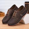 Sapatos de Pano Antigos de Pequim Masculinos Antiderrapantes Resistentes ao Desgaste Sapatos de Trabalho Slip-on Sapatos Casuais Sapatos de Lona Respiráveis