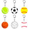 Chaveiro Pingente Acrílico Bola Esportiva Futebol Basquete Beisebol Vôlei Tênis Chaveiro Acrílico Joia