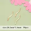 Galvanoplastia de oro real de 18K hilo exquisito tubo recto codo accesorios diy pendientes collar accesorios de joyería semiacabados