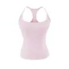 Top de tirantes tipo racerback de cachemir elástico con escote en U pronunciado para chica atractiva 2026 Nuevo de tirante estrecho Sexy para Fitness y Deportes Camisola