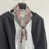 Bufanda Pequeña de Seda Ajustable con Cuentas Estilo Ins, Bufanda Versátil para Protección del Cuello para Mujeres, Nuevo Accesorio Decorativo para el Cuello de Primavera y Verano
