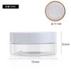 Punto del Fabricante 68 Dientes Botella Transparente de Boca Ancha de 100 ml Plástico Pet Mascarilla Mascarilla para Ojos Embalaje Adhesivo Botella de Fertilizante para Flores