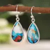 Pendientes Retro Transfronterizos Cao Shi para Mujer, Accesorios Minimalistas con Recubrimiento UV, Pendientes de Diseño de Moda Personalizados en Forma de Gota de Agua