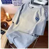 Camiseta de Manga Curta Masculina Verão Nova Fina Ins Marca Tendência Trendy Solta Camiseta Waffle Pesado Casal Meia-Manga