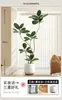 Árbol de Goma Simulación Planta Verde Planta Falsa Sala de Estar Lujo Ligero Flor Biónica Árbol Decorativo Interior Planta Grande en Maceta Adorno de Piso