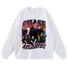 Chal Floral Lavado Desgastado Estilo Retro Transfronterizo Estampado Singer Streetwear