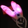 Diadema de Orejas de Conejo de Peluche Brillantes al por Mayor, Diadema Intermitente, Accesorios para Fiestas y Conciertos