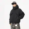 Jaqueta de Algodão Masculina de Nicho Americano para o Inverno Masculina Curta Três-Resistente Roupa de Trabalho Solta Engrossada Quente Casaco de Inverno Tendência
