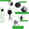 Amazon oval em forma de ovo cor sólida fivela de fácil puxar clipe traseiro preto fivela retrátil fácil de puxar fivela de certificado anti-perda atacado