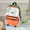 Mochila Ligera Nueva para Niños, Mochila de Jardín de Infancia, Bloqueo de Color de Moda, Viajes al Aire Libre, Elegante, Simple, Estudiante, Bolsa Escolar