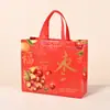 Bolsas no tejidas hechas a medida para cadenas de fruterías, bolsas de regalo navideñas con capacidad de carga de 20 kg, bolsas hechas a medida para obsequios