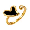 Anillo Abierto de Circonita con Forma de Corazón Estilo Minimalista Ins Europeo y Americano, Diseño de Nicho, Anillo de Lujo Ligero, Anillo de Dedo del Pie, Joyería Personalizada para la Mano