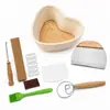 Set de Banneton de Ratán Natural Cesta para Leudar con Batidor de Masa