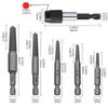 Extractor de alambre roto de tubería de agua, extractor de tornillo de válvula de triángulo de grifo de cabeza rota, herramienta de extracción de machos de roscar