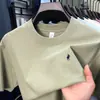 Camiseta Masculina de Algodão Puro Manga Curta para Verão Cor Sólida Simples Gola Redonda Estilo Japonês Jovem Casual Camiseta Esportiva de Algodão Manga Curta Cor Sólida