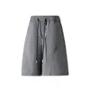 2026 Novos Shorts Masculinos Transfronteiriços com Cordão Inclinado de Secagem Rápida Estilo Japonês Simples Soltos Casuais Comprimento até o Joelho para Homens