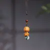 Sândalo Multi-Estilo Corrente de Celular Pulseira DIY Alça de Dragão Pote Quatro Moedas da Sorte Marca Dinheiro Pingente Rato