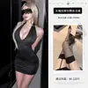 Lencería temática naranja, escote en V pronunciado, modesta pero seductora, que se ajusta a la figura, sexy de cuello halter, sin espalda, estilo discoteca, con copas acolchadas y una falda ajustada, 9314