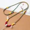 Cordón de Algodón Trenzado Tejido Hecho a Mano Estilo Tibetano Amuletos Budistas Tangka Colgante de Ámbar Jade Correa Ajustable Estilo Chino