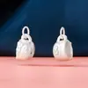 Pingente de xícara de gato cartoon fofo de prata pura 999 Acessório de copo de água Hello Kitty material para miçangas DIY feito à mão