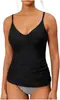 Maiô Biquíni Duas Peças Preto com Tiras Torcidas para Mulheres Estilo Europeu e Americano Conjunto de Top Regata Franzido que Cobre a Barriga Moda Praia Resort