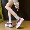 Zapatos blancos de suela gruesa para mujer, estilo coreano, informales, deportivos, combinables, para estudiantes, zapatos de calle HB806