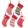 Hong Kong Amor Nuevas Decoraciones de Navidad Calcetines de Hilo Rojo y Blanco Reno Bolsas de Regalo Bolsas de Regalo para Niños Calcetines de Navidad Tejidos
